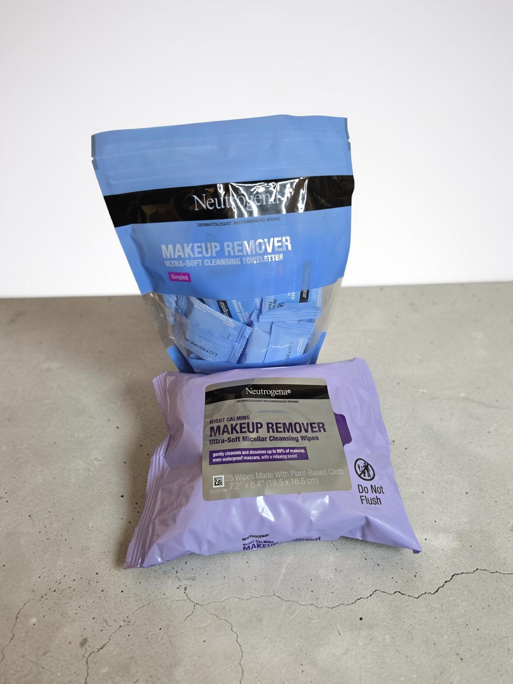 Neutrogena Makeup Remover Wipes Bundle – Singles + Night Calming